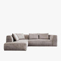 ROSIE Canapé d'angle en tissu gris - Angle gauche