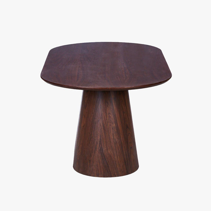 ROXY XL Table à manger ovale couleur bois foncé 180 cm