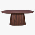 ROXY XL Table à manger ovale couleur bois foncé 180 cm