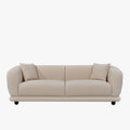 RUMY Canapé 3 places en tissu beige