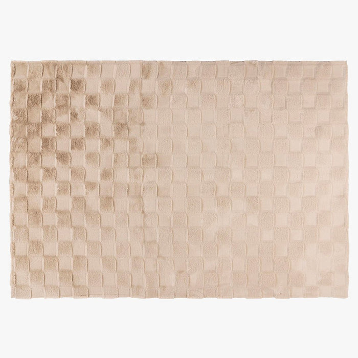 SOUL Tapis tissu doux à motif en relief beige - 160x230 cm