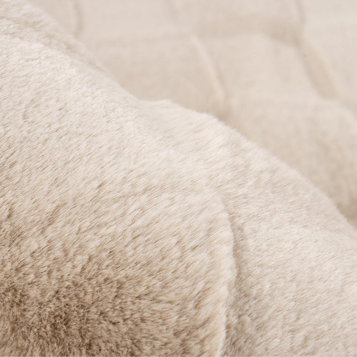 SOUL Tapis tissu doux à motif en relief beige - 160x230 cm