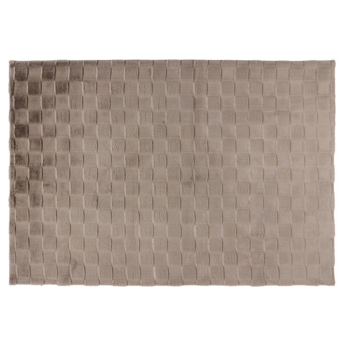 SOUL Tapis tissu doux à motif en relief taupe - 160x230 cm
