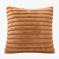 STANLY Coussin carré en tissu côtelé camel 43x43 cm