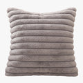 STANLY Coussin carré en tissu côtelé gris 43x43 cm