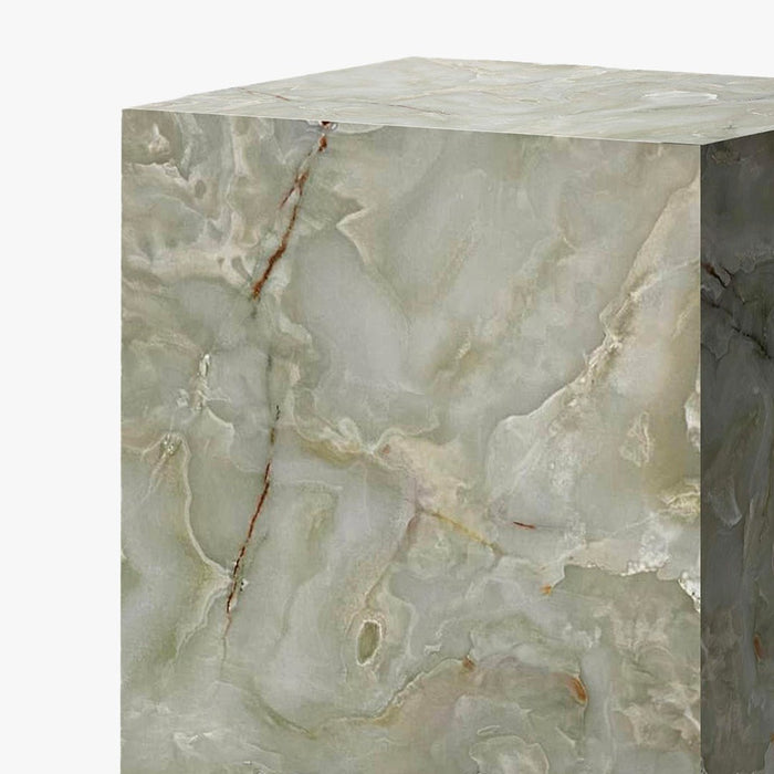TRESA Table d'appoint en marbre d'ingénierie vert