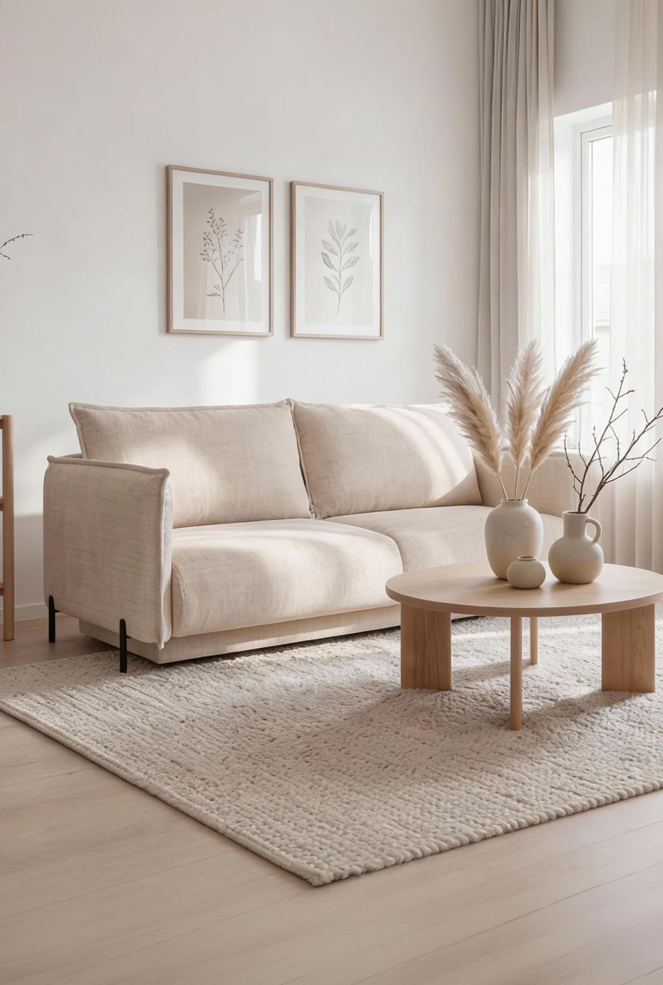 Canapés 3 places convertibles en tissu avec coffre de rangement MONICA - Mobilier Deco