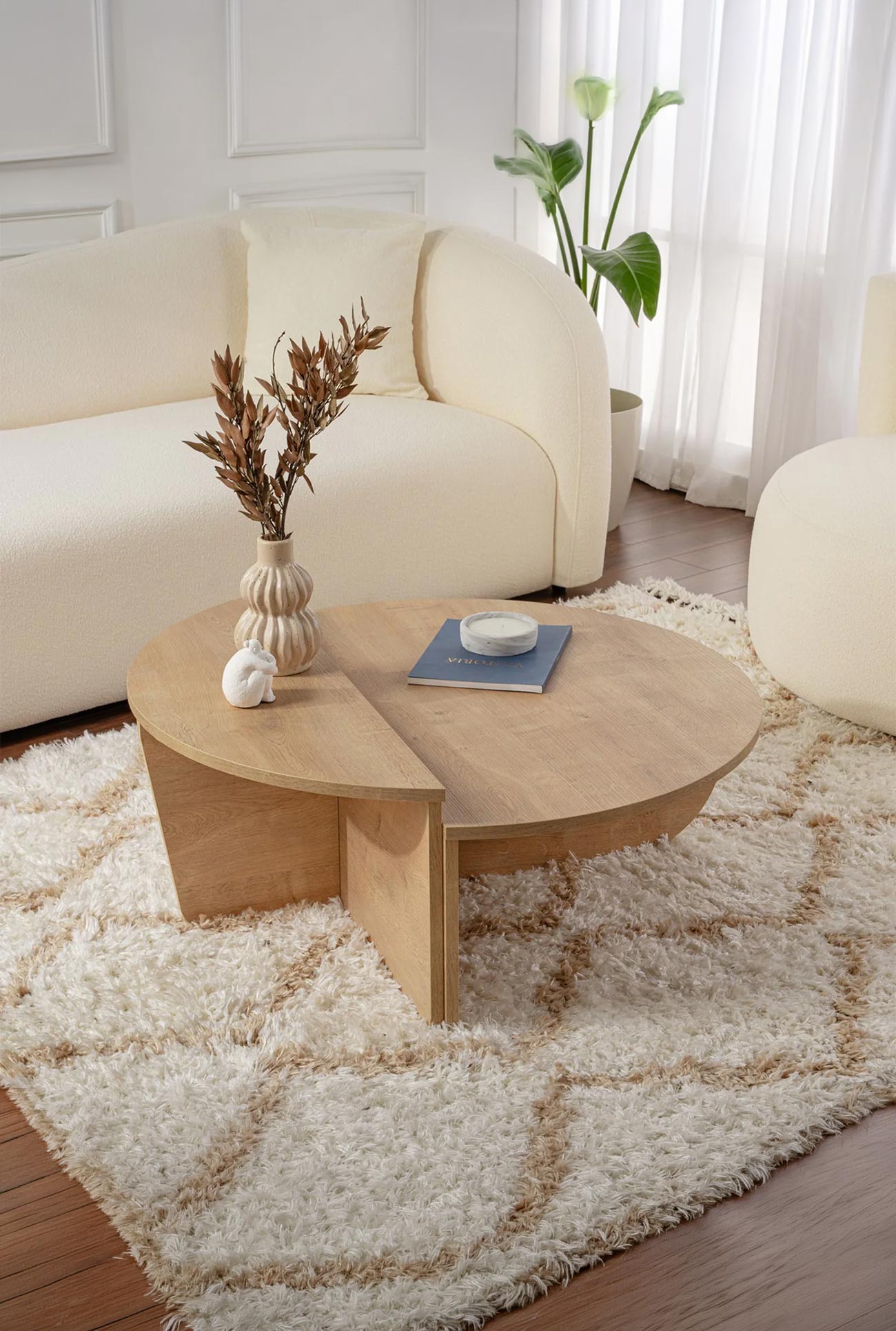 ELYNA - Tables basses rondes, plusieurs couleurs - Mobilier Deco
