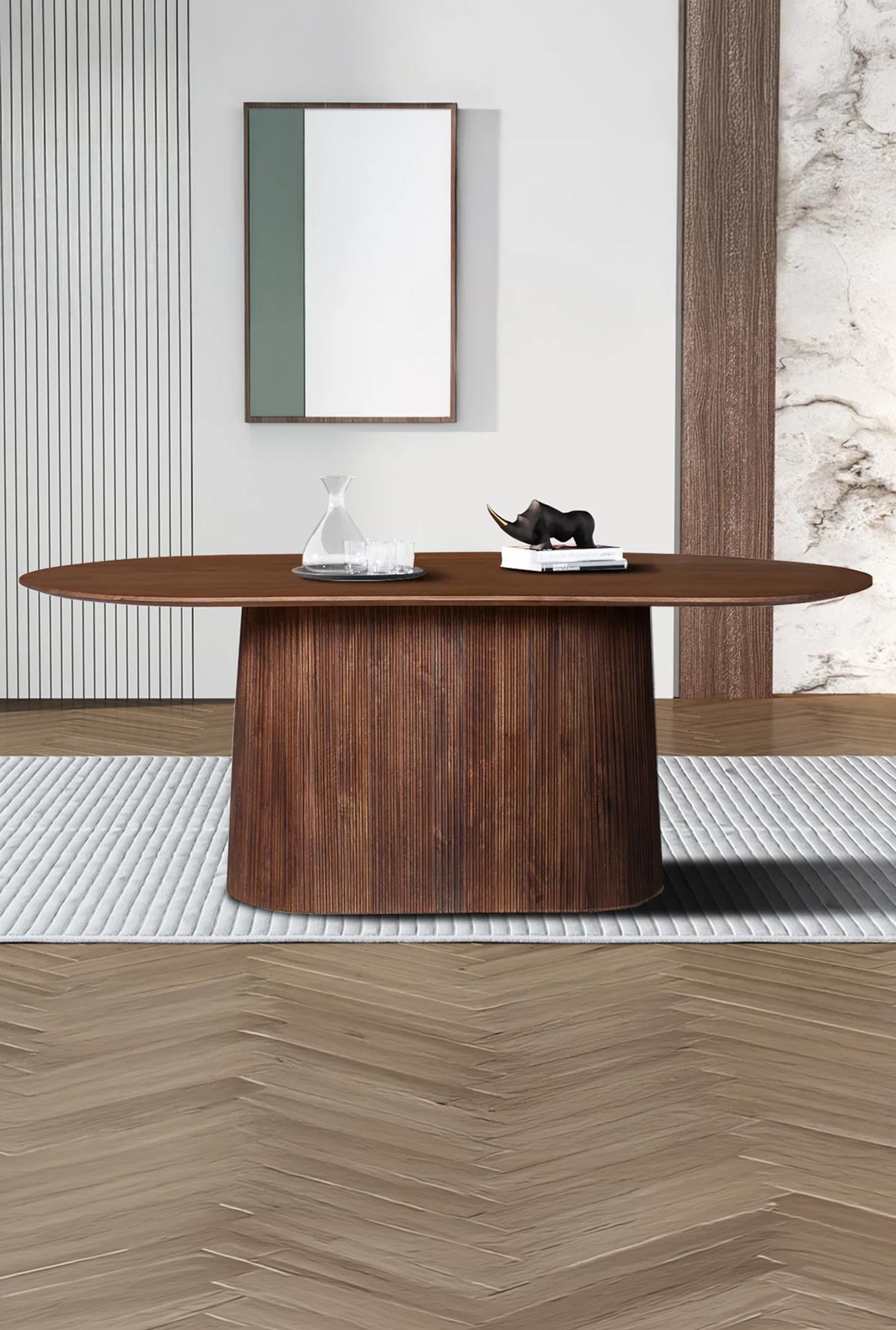 MIGUEL - Tables à manger couleur bois 200 cm & 230 cm - Mobilier Deco