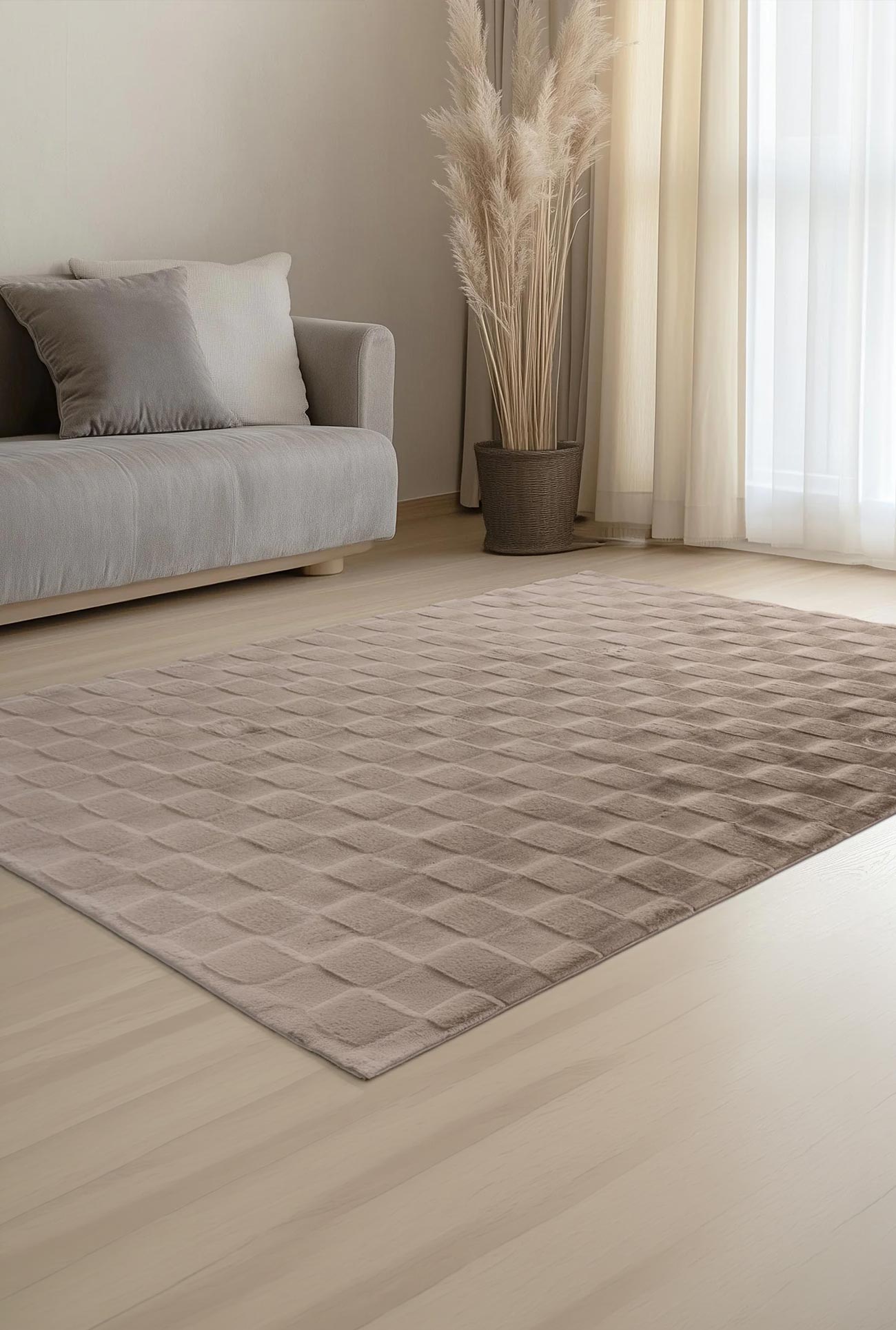 SOUL - Tapis tissu doux motifs en relief 160x230 cm - Mobilier Deco