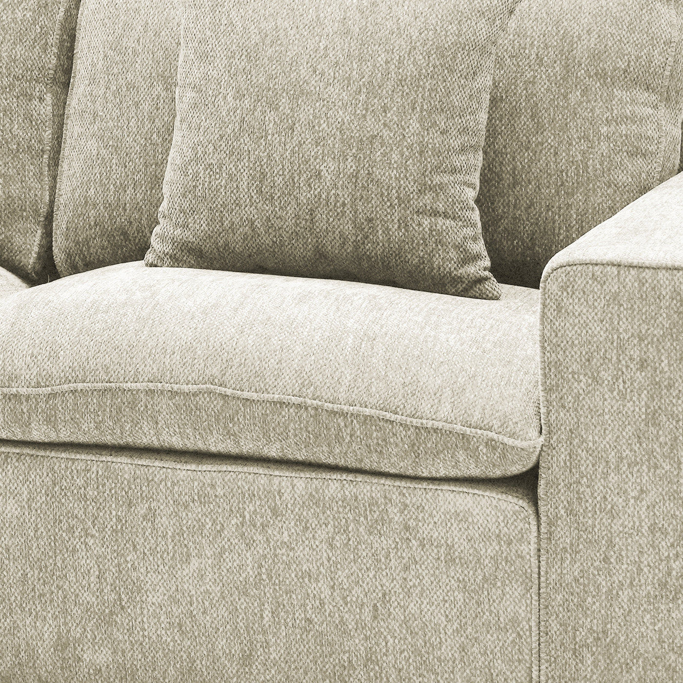 SELENIA Canapé d'angle modulable en tissu beige