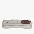 AZRA Canapé 3 places en tissu beige