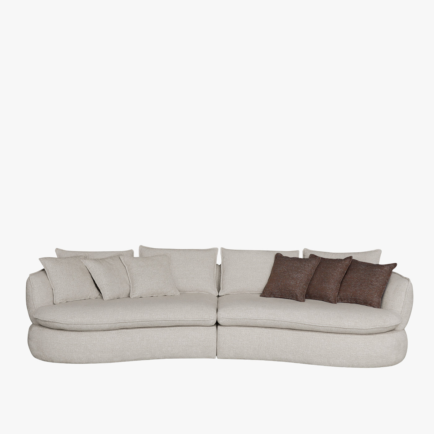 AZRA Canapé 3 places en tissu beige