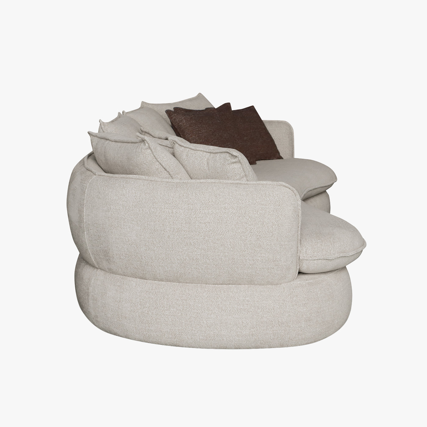 AZRA Canapé 3 places en tissu beige