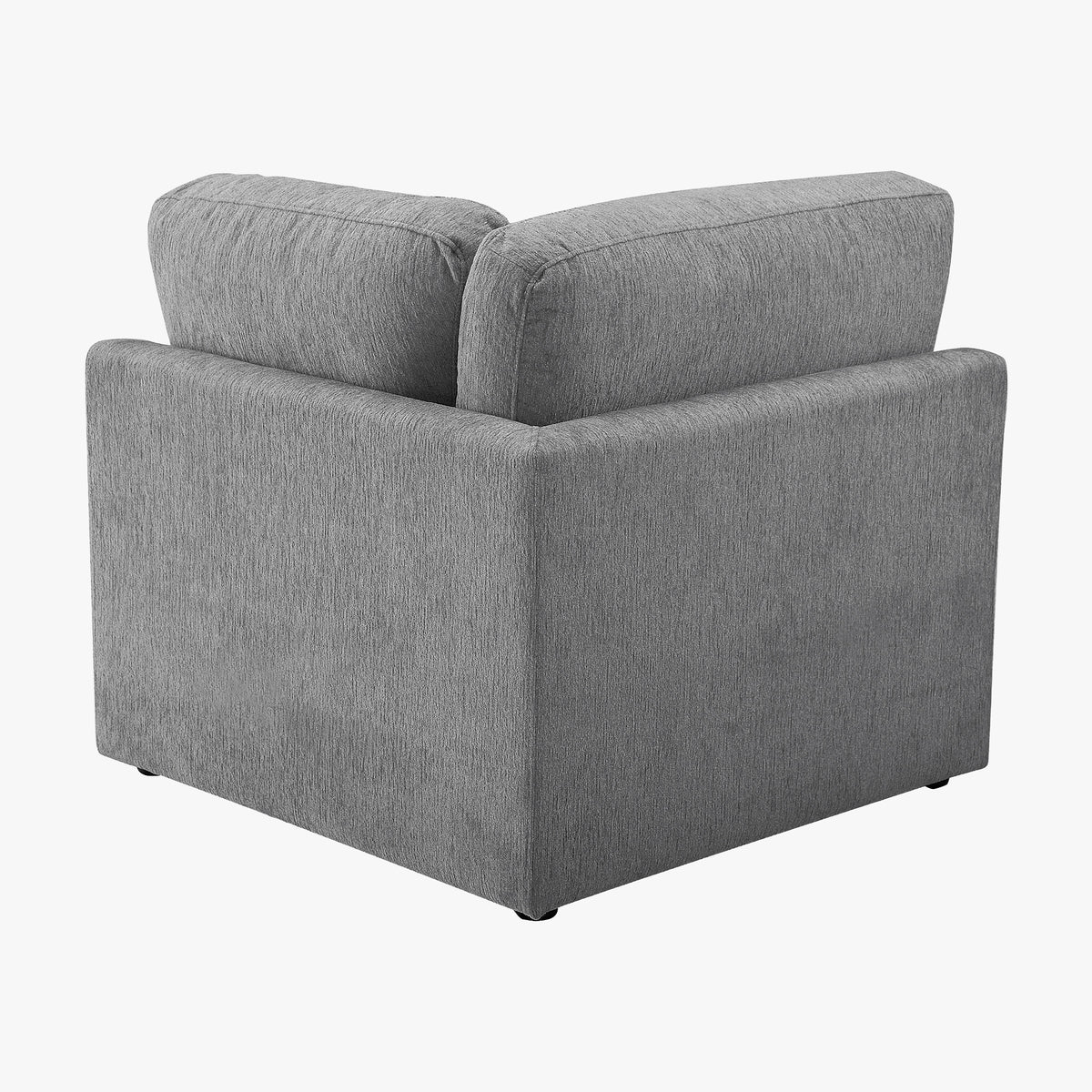 SYLAN Canapé d'angle réversible en tissu gris - Canapés d'angle - Mobilier Deco