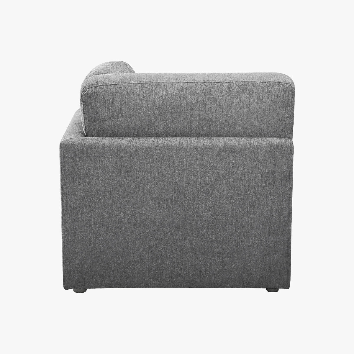 SYLAN Canapé d'angle réversible en tissu gris - Canapés d'angle - Mobilier Deco