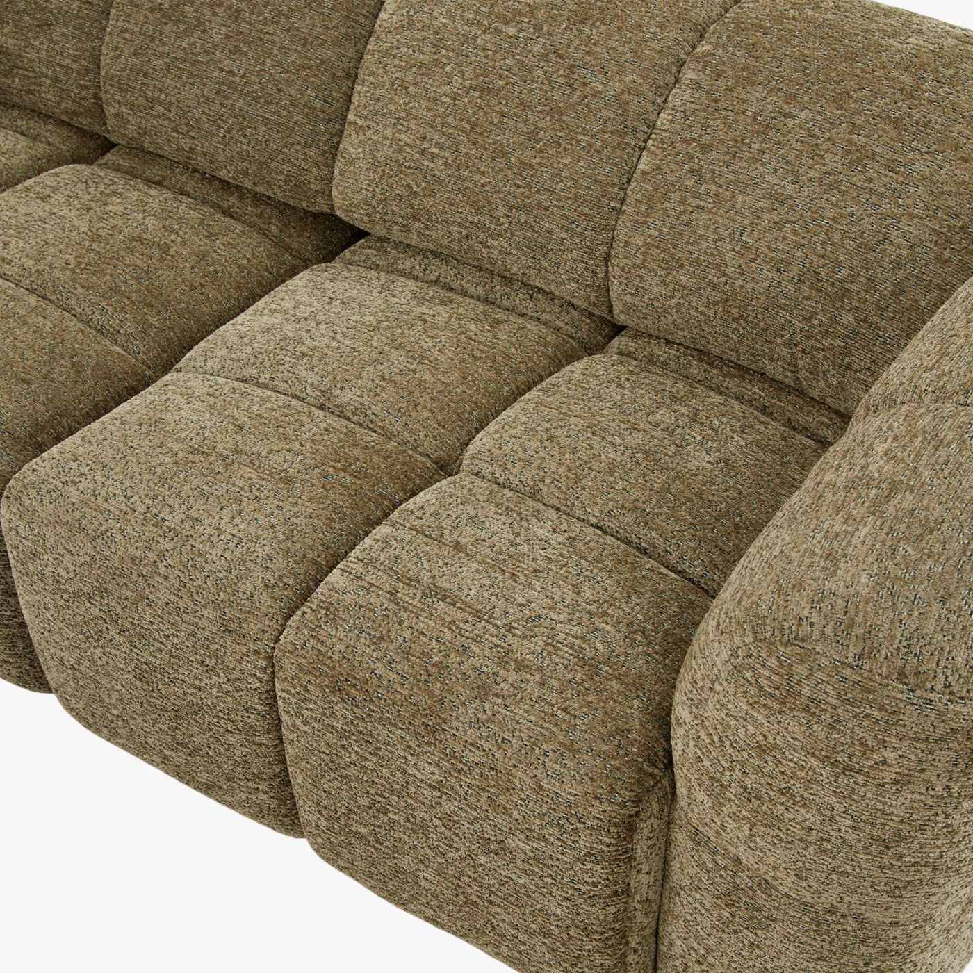 NALA Canapé 3 places relax électrique avec assises coulissantes en tissu vert