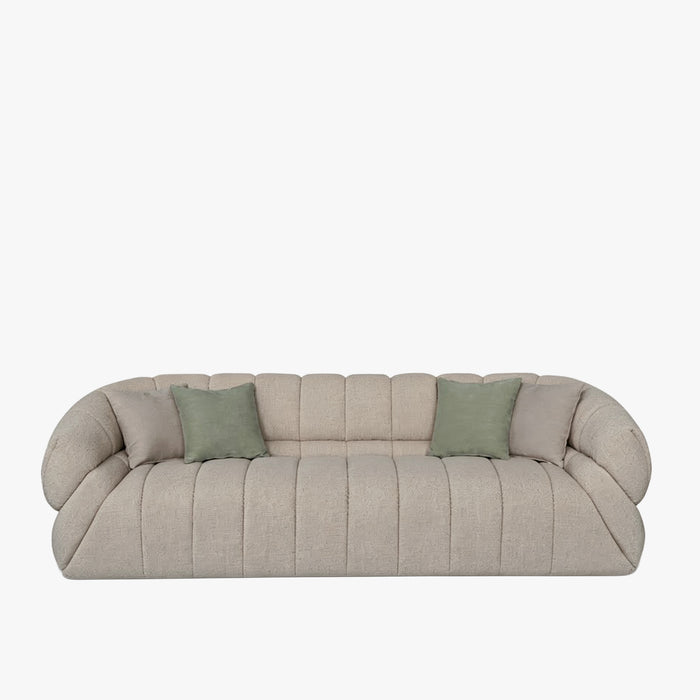 SIENA Canapé 3 places en tissu taupe – Canapés fixes – vue 2