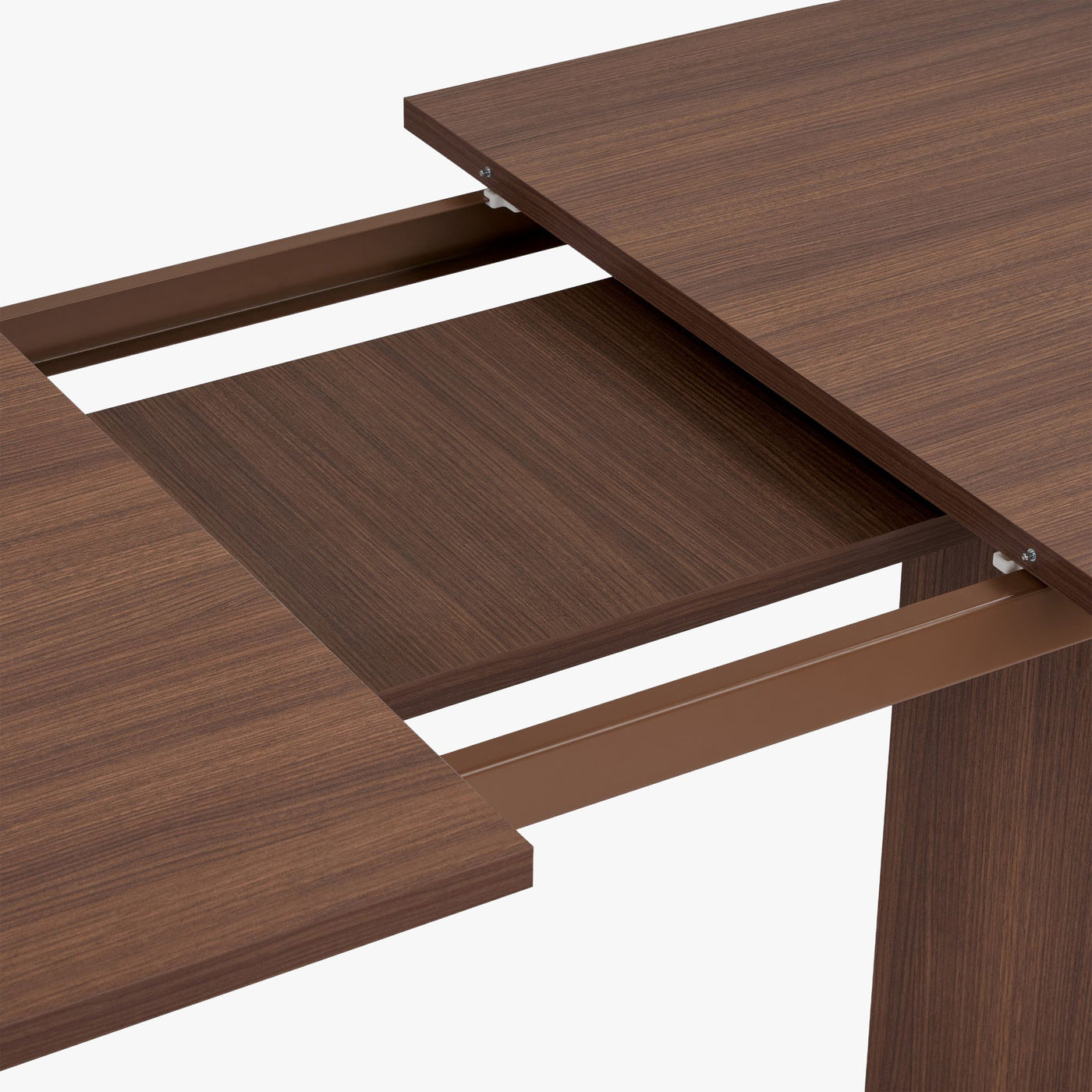 BELORA XL Table à manger extensible ovale couleur bois foncé 160-200 cm