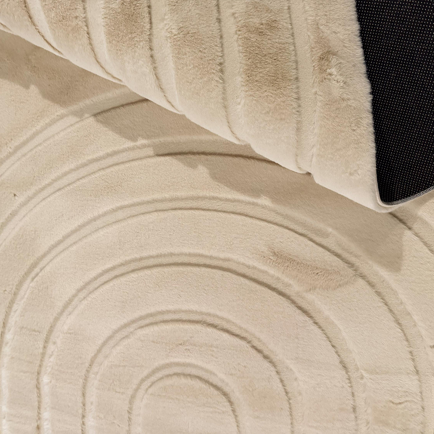 ALASKA Tapis en tissu doux à motif en relief beige - 160x230 cm