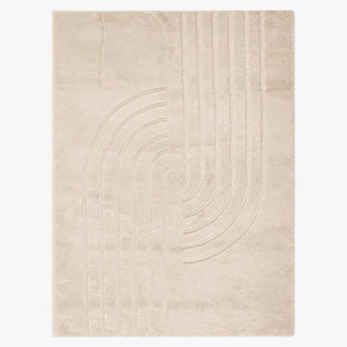 ALASKA Tapis en tissu doux à motif en relief beige - 160x230 cm