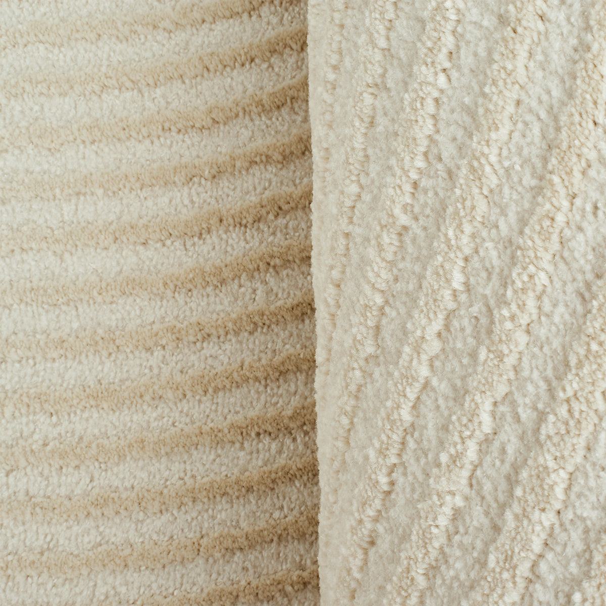 BIANCA Tapis en tissu à motif en relief blanc écru - 160x230 cm