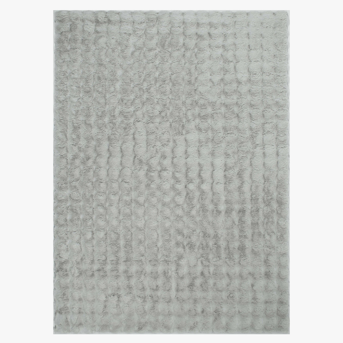 BUBBLE Tapis tissu doux à relief gris - 160x230 cm