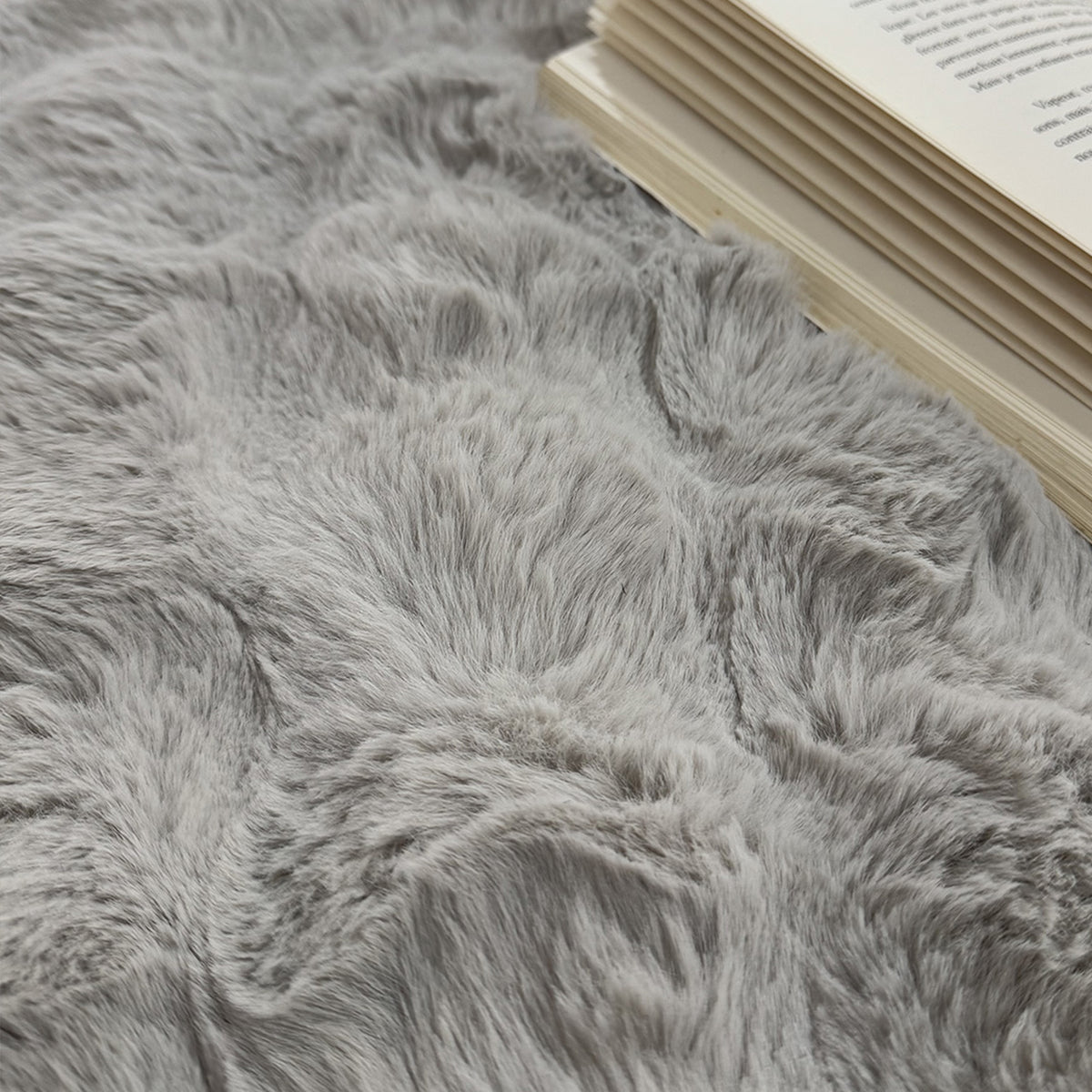 BUBBLE Tapis tissu doux à relief gris - 160x230 cm