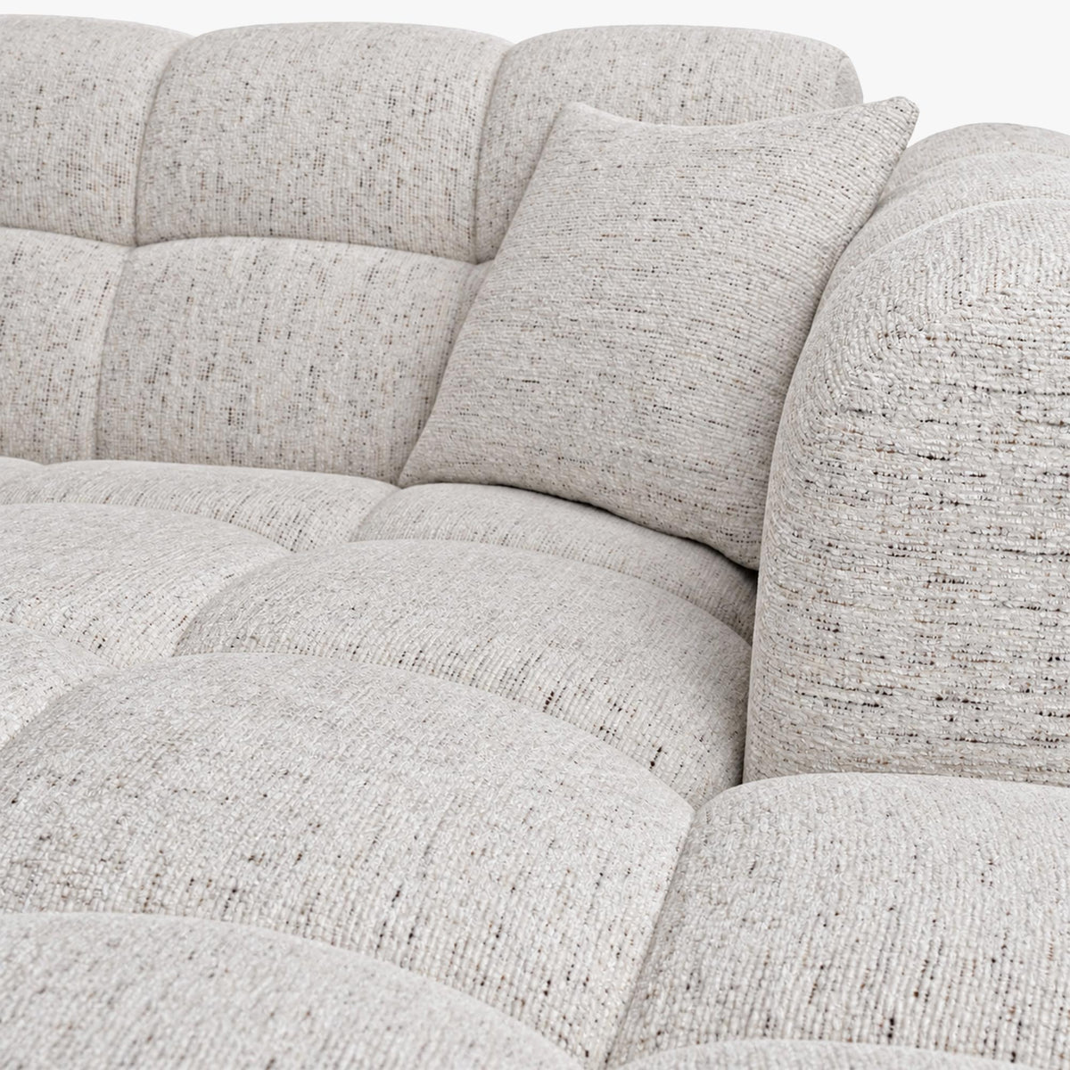 RUBY Canapé d'angle en tissu beige - Angle droit