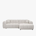 RUBY Canapé d'angle en tissu beige - Angle droit