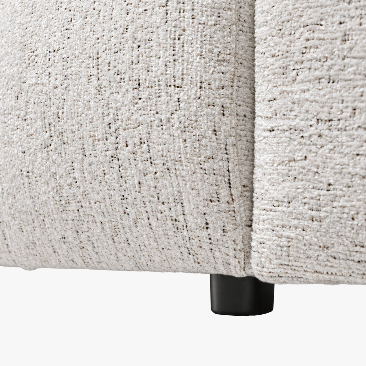 RUBY Canapé d'angle en tissu beige - Angle gauche