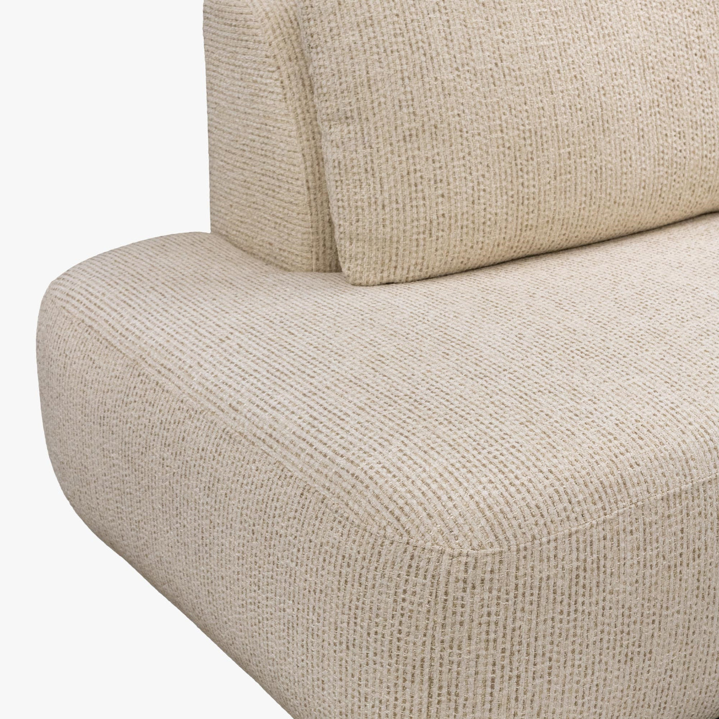 LINDA Canapé d'angle en tissu beige - Angle gauche - Canapés d'angle - Mobilier Deco