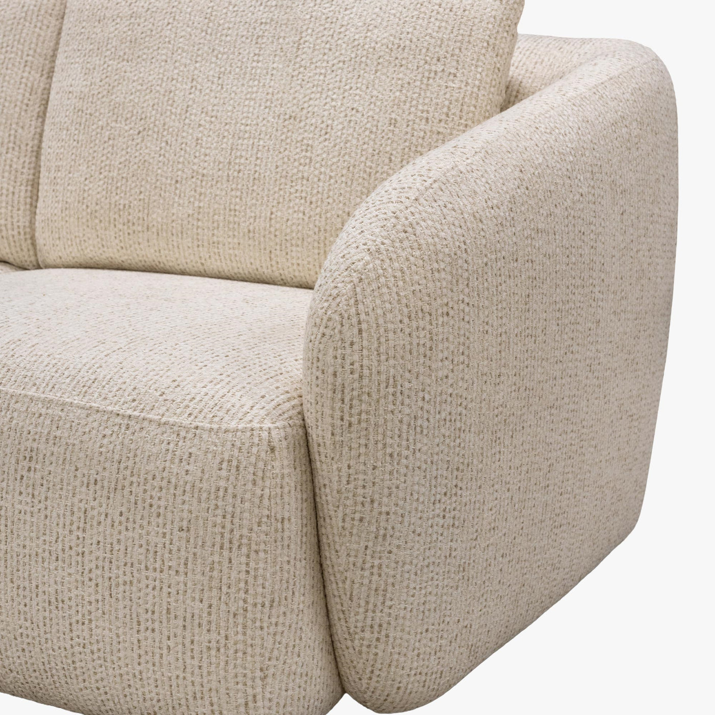 LINDA Canapé d'angle en tissu beige - Angle gauche - Canapés d'angle - Mobilier Deco