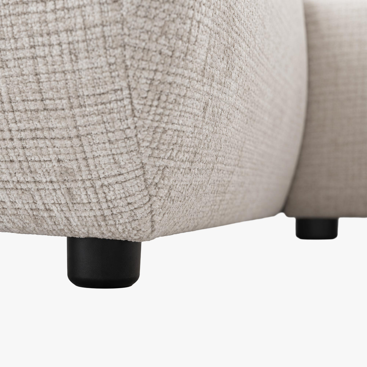 NAYLA XL Canapé panoramique en tissu beige - Mobilier Deco