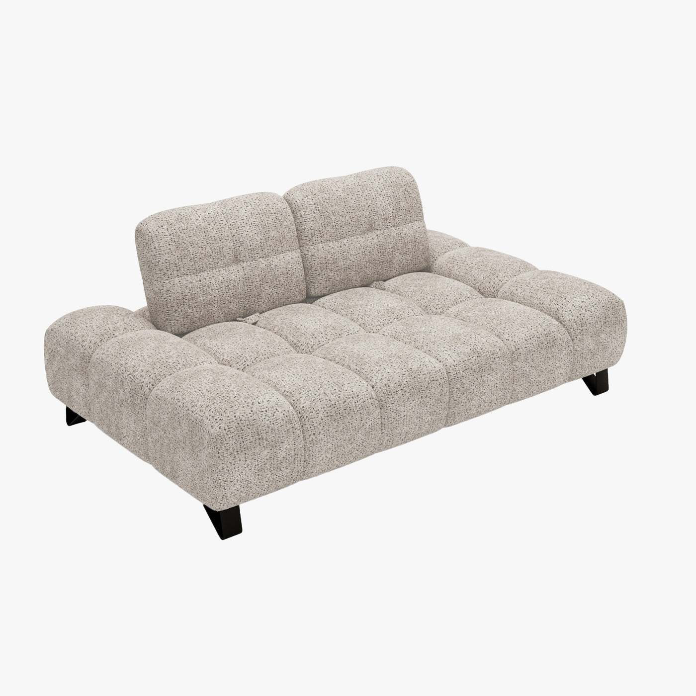 LOREA Canapé 2 places avec dossier amovible en tissu beige - Canapés fixes - Mobilier Deco