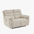 ULYA Canapé 2 places relax électrique en tissu taupe