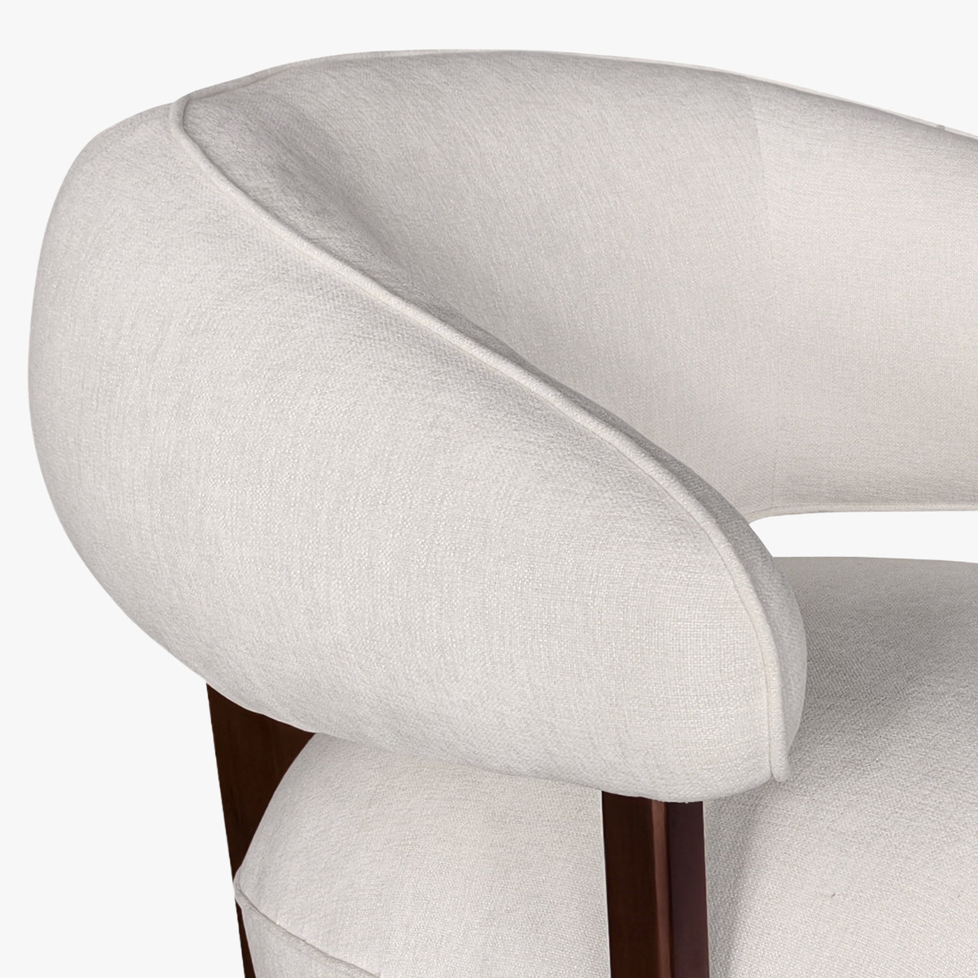 fauteuil en tissu texturé beige
