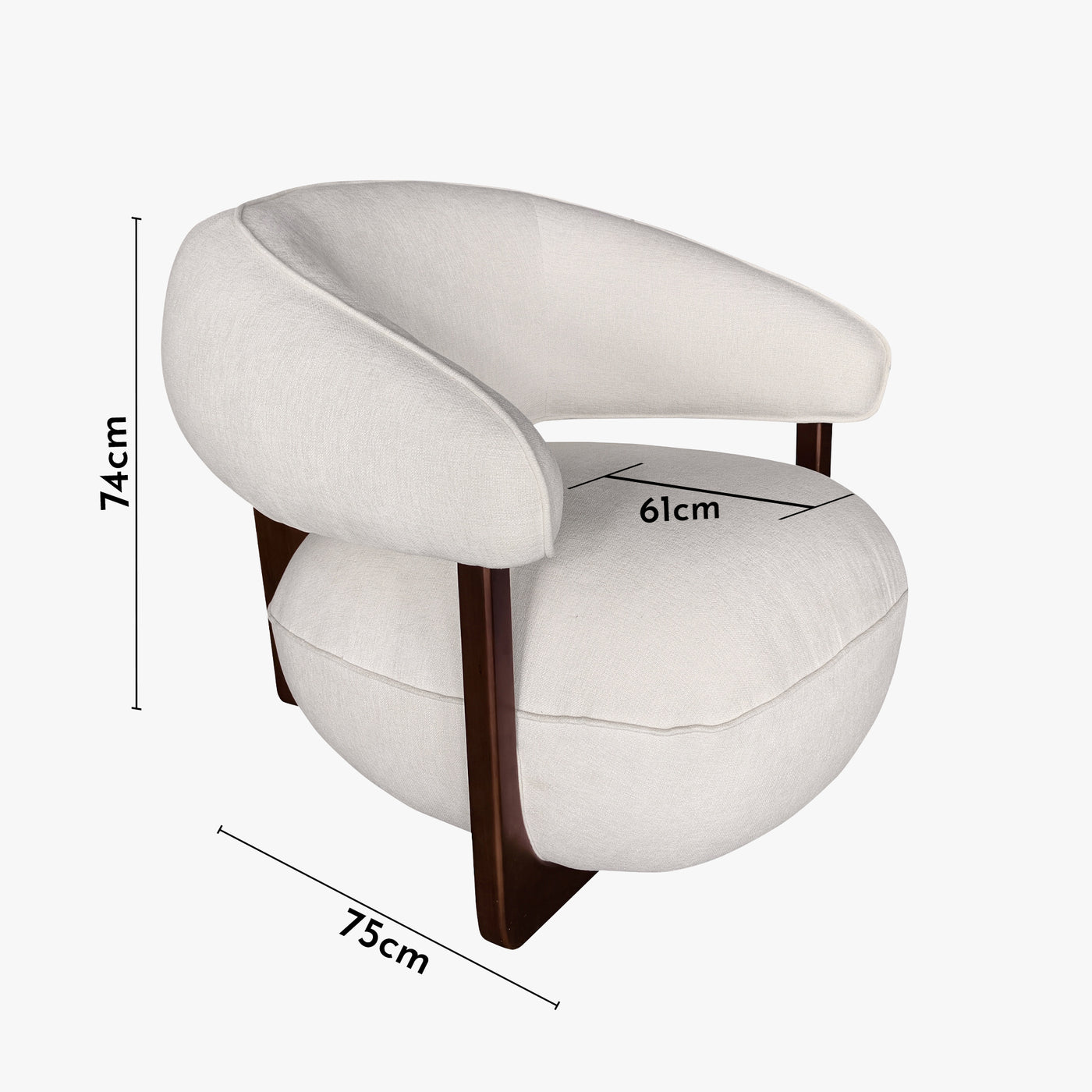 fauteuil en tissu texturé beige
