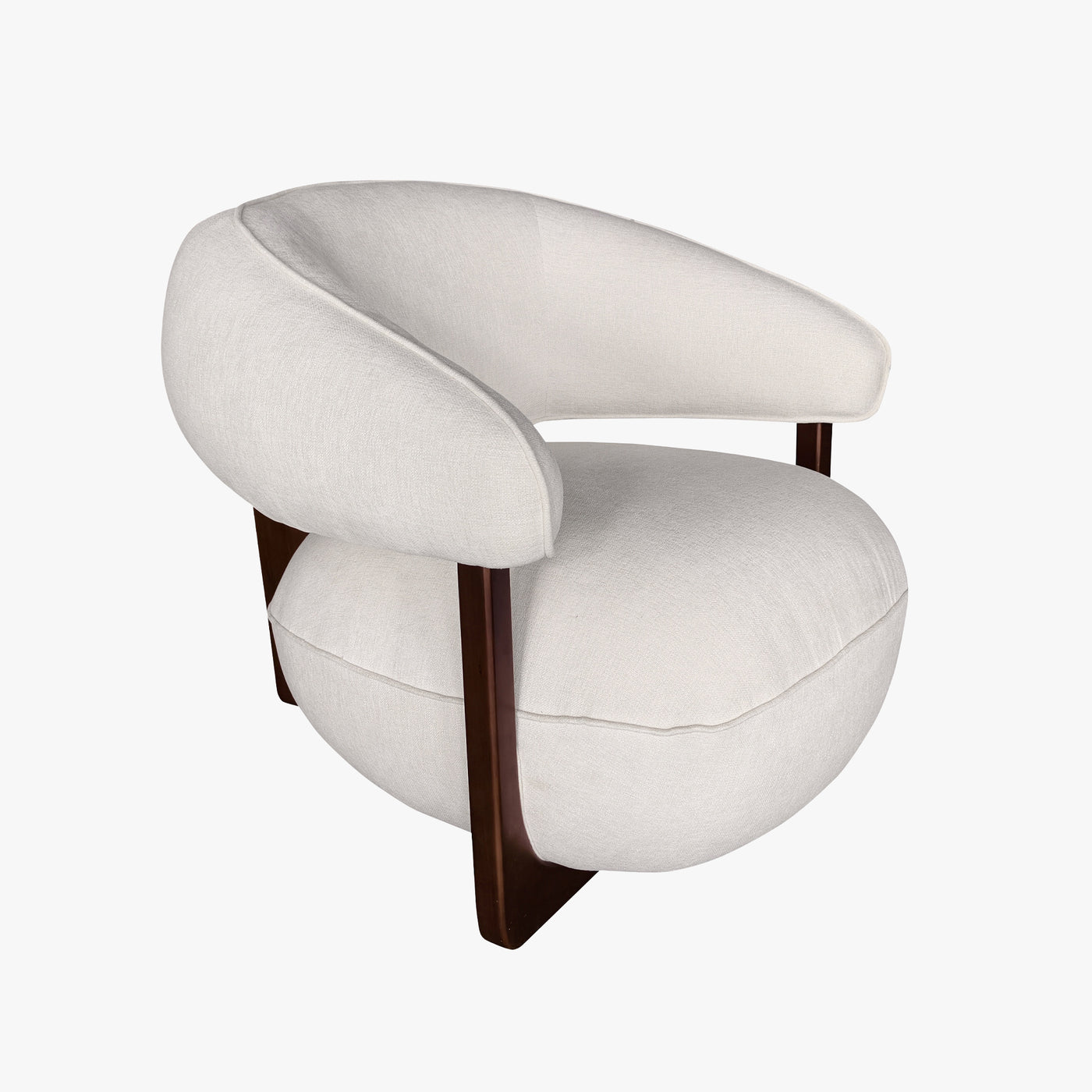 fauteuil en tissu texturé beige