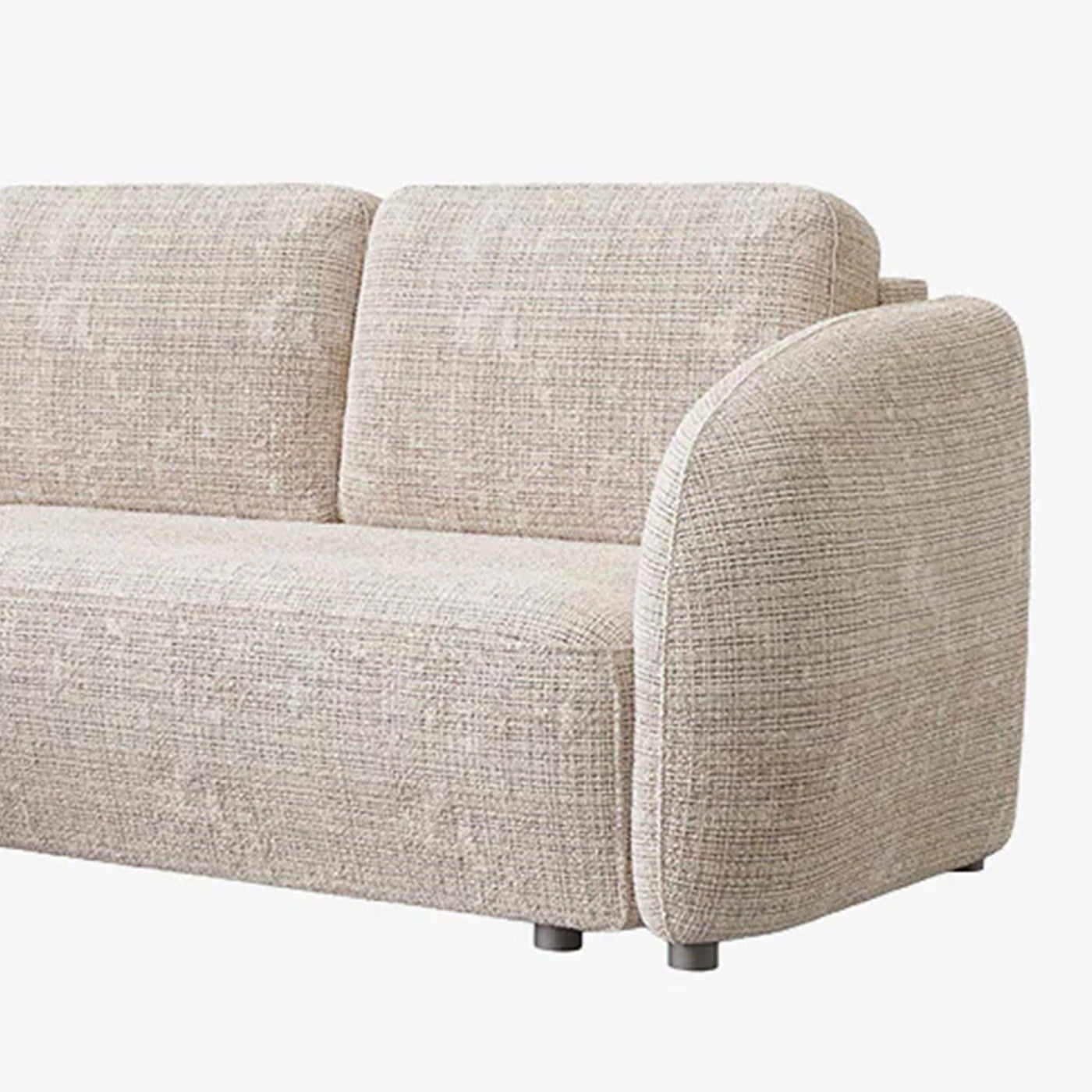 ALANYA Canapé d'angle convertible avec coffre en tissu beige - Angle gauche - Canapé d'angle convertible - Mobilier Deco