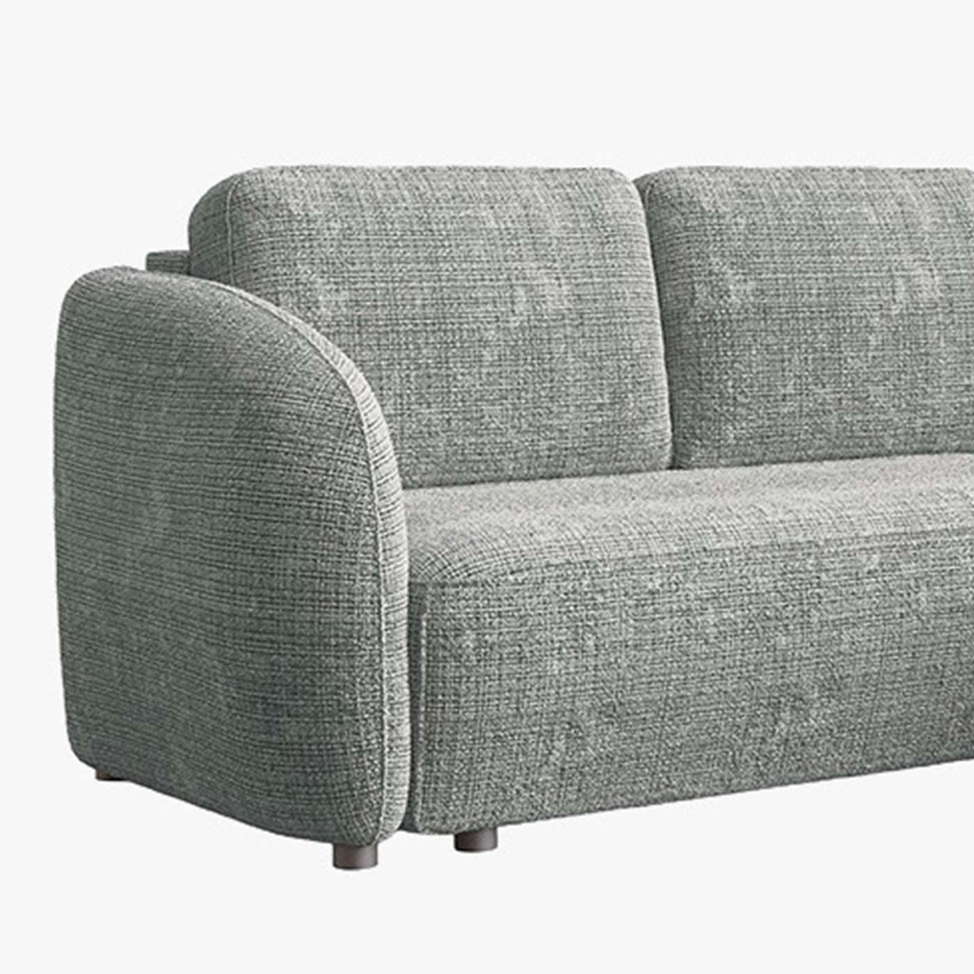 ALANYA Canapé d'angle convertible avec coffre en tissu gris - Angle droit - Canapé d'angle convertible - Mobilier Deco