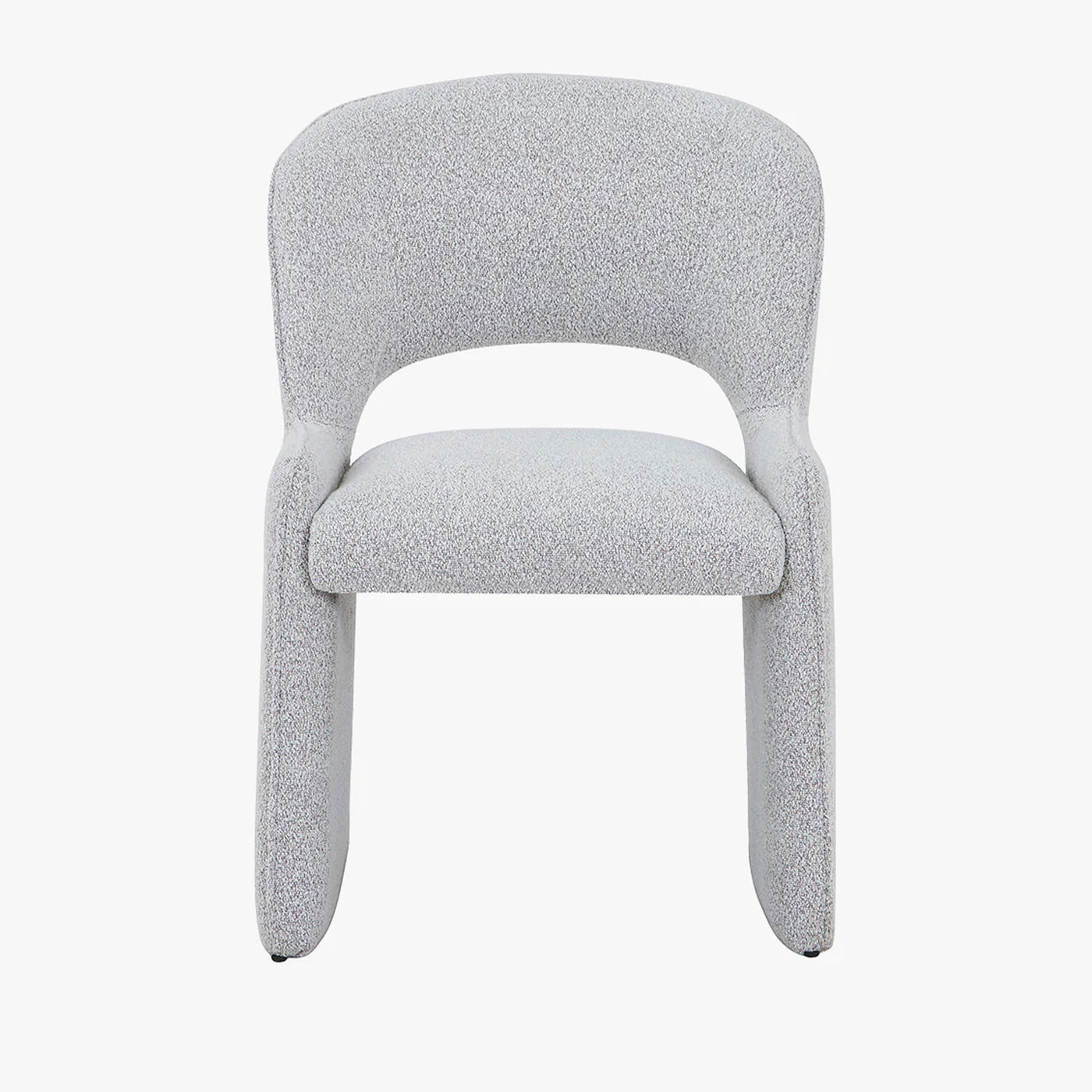 ALESIA Fauteuil tissu bouclette gris - Fauteuils - Mobilier Deco