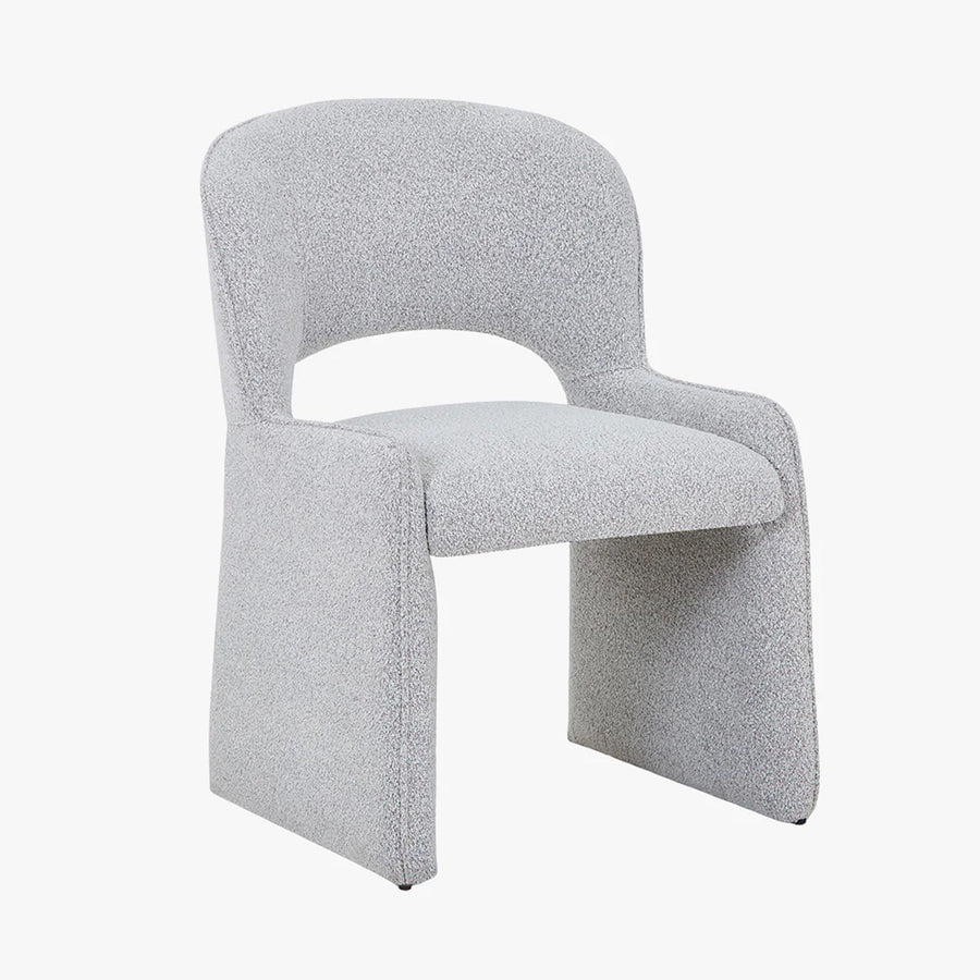 ALESIA Fauteuil tissu bouclette gris — aperçu vidéo