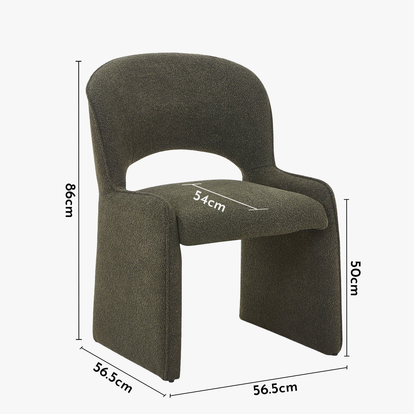 ALESIA Fauteuil tissu bouclette vert foncé - Fauteuils - Mobilier Deco