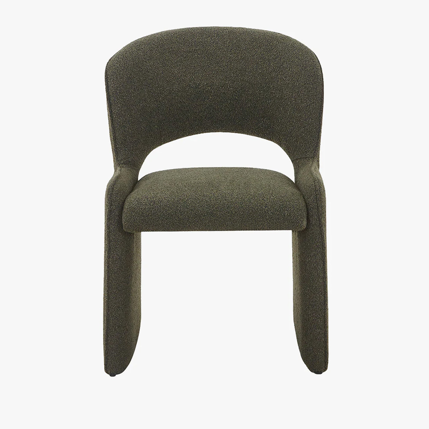 ALESIA Fauteuil tissu bouclette vert foncé - Fauteuils - Mobilier Deco