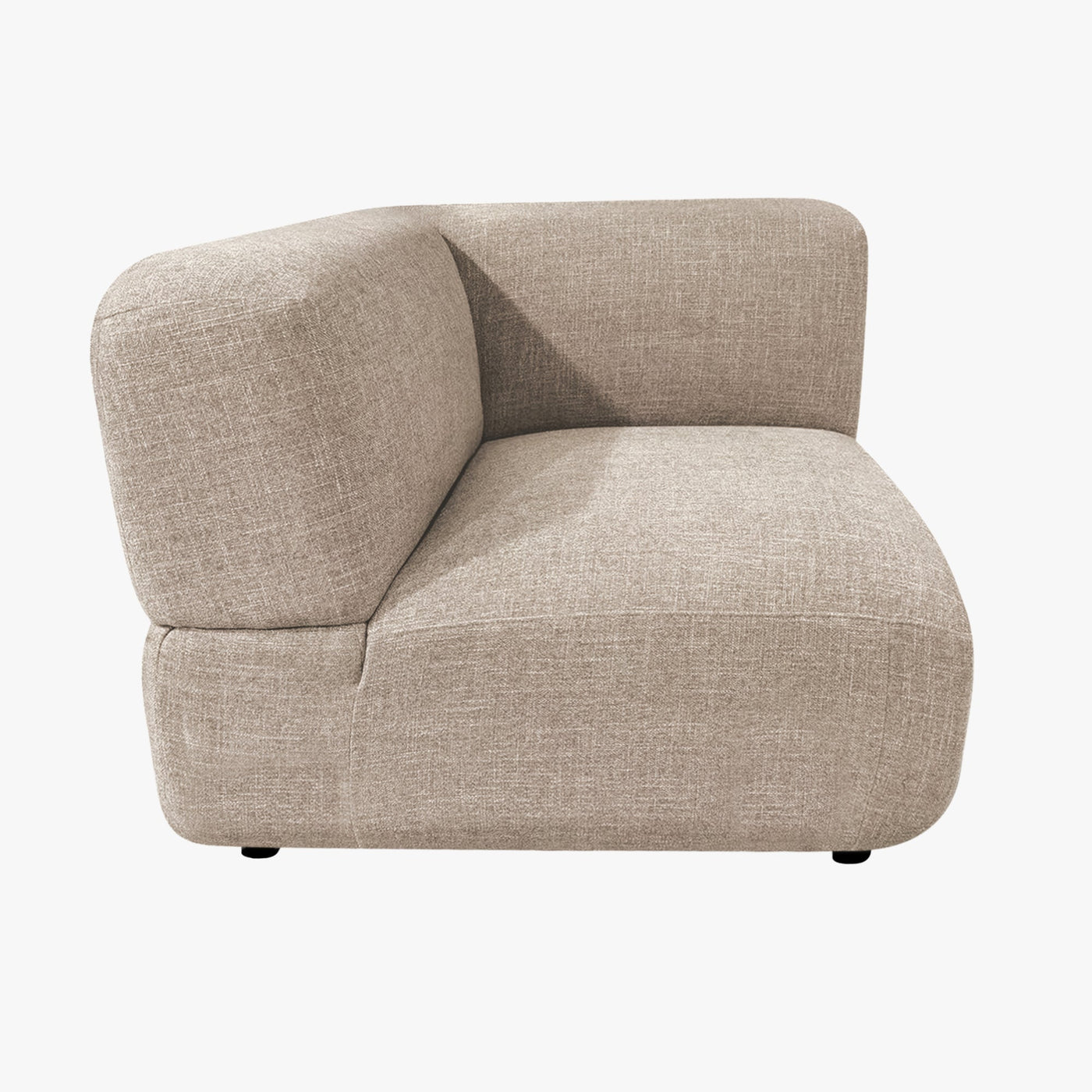 ALMA Canapé d'angle modulable en tissu beige - Canapés d'angle - Mobilier Deco