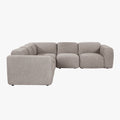 ALMA Canapé d'angle modulable en tissu beige