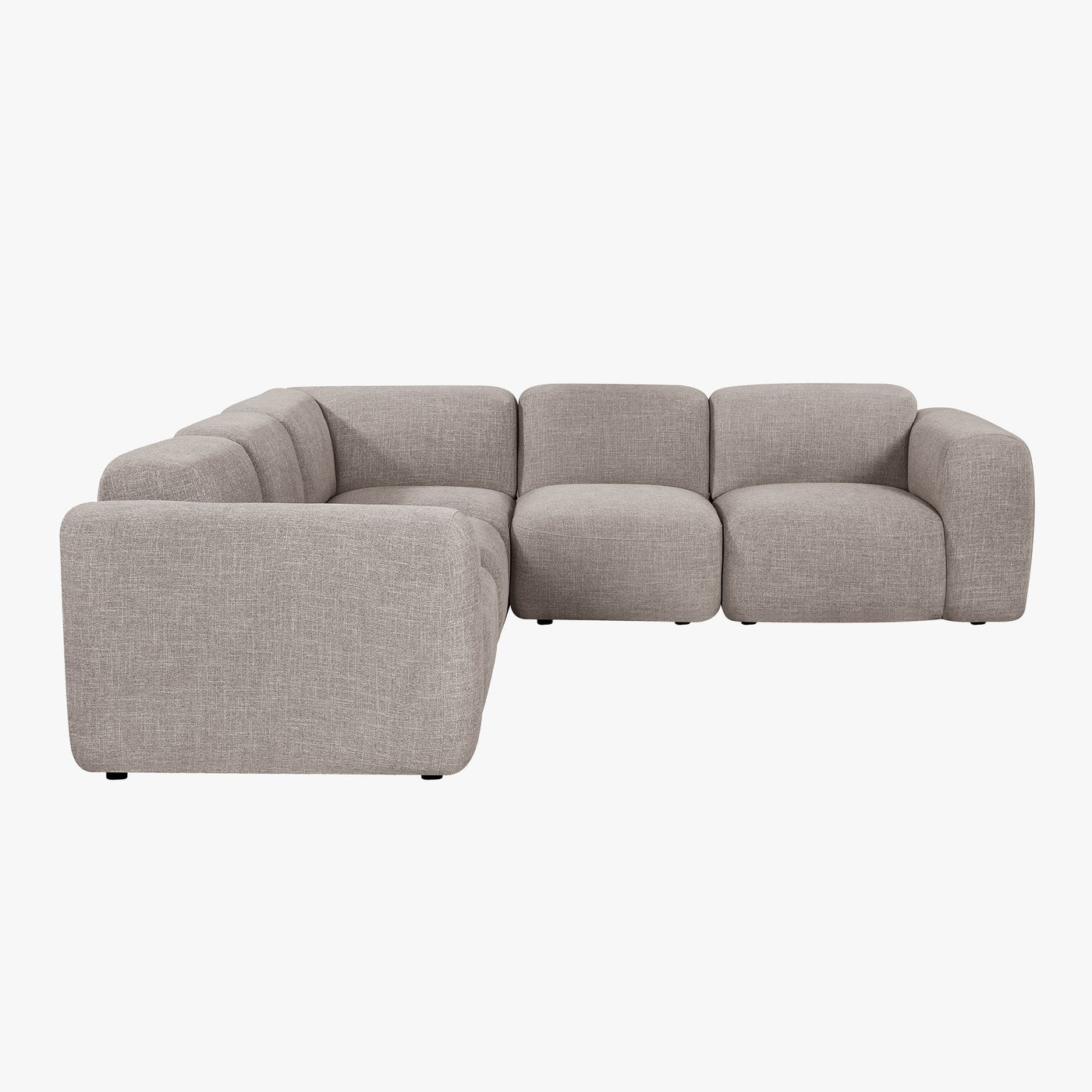 ALMA Canapé d'angle modulable en tissu beige - Canapés d'angle - Mobilier Deco