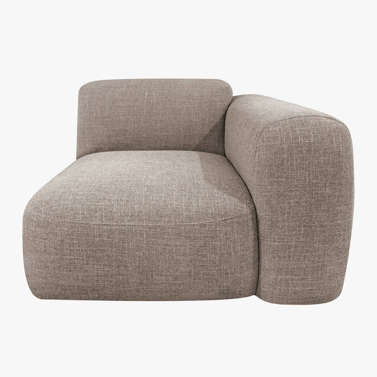 ALMA Canapé d'angle modulable en tissu taupe - Canapés d'angle - Mobilier Deco