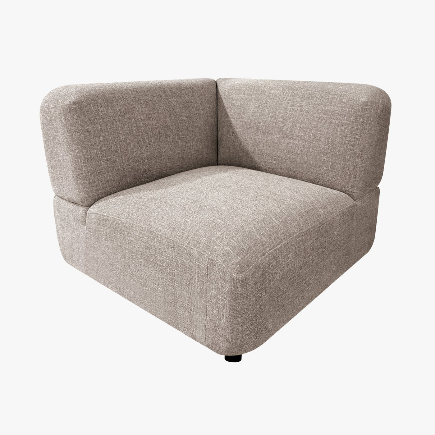 ALMA Canapé d'angle modulable en tissu taupe - Canapés d'angle - Mobilier Deco